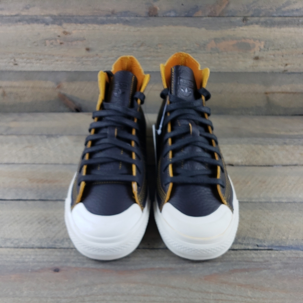 adidas Originals NIZZA HI RF Men's Brown Leather Sneakers Shoes - Picture 5 of 12